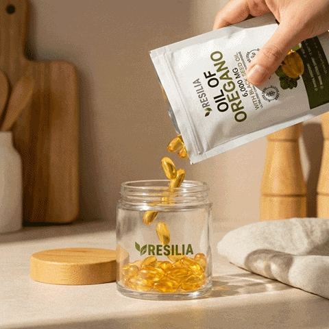 Resilia Oregano Oil Softgels with Black Seed Oil - 60 Softgels